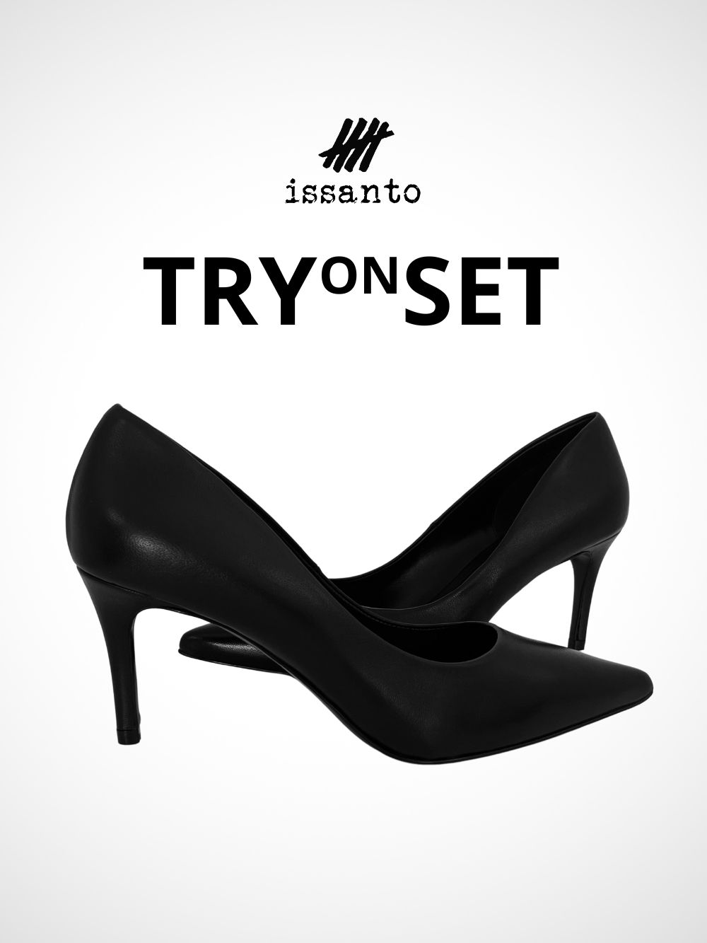 HEELED FULL-FITTING SET FOR WOMEN: B + W